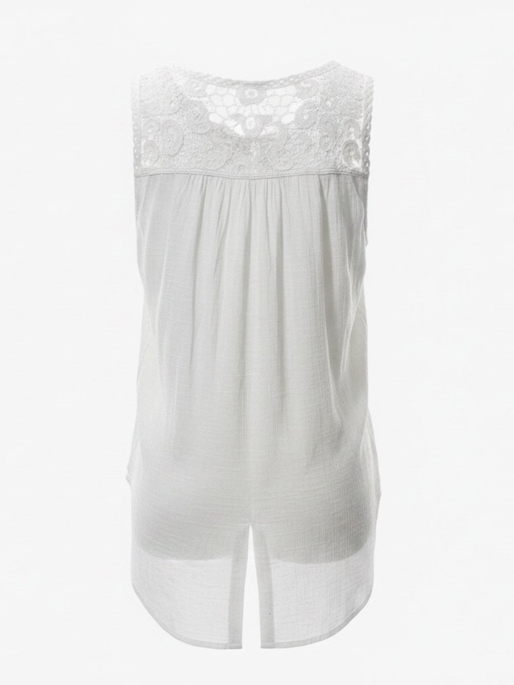 Dex White Sleeveless Lace Button-Front Blouse Size XS